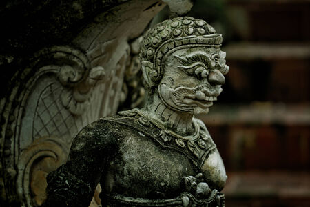 Thai Ramakien giant statueの写真素材