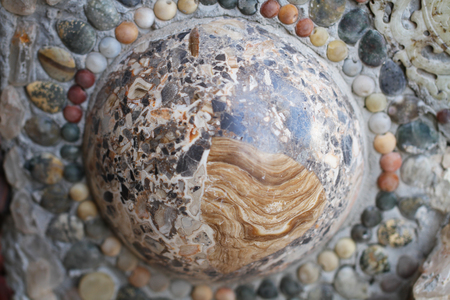 close-up art design of the colorful magic stone decorating for abstract art interior wallpaperの写真素材