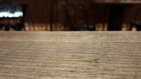 Empty wooden table for product placement for restaurant