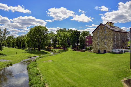 An Old River Mill still Operationalの写真素材