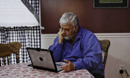 Senior Citizen Upset and Mad at Using a Computer and Technologyの写真素材