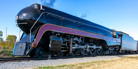A Close Up View of a Steam Locomotives Drive Gear as it Gets Ready for a Day of Work