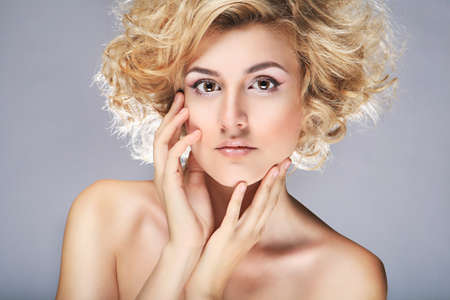 natural faceの写真素材