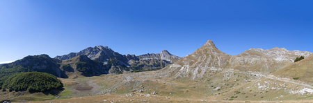 Panorama from Durmitor mountain in Montenegroの写真素材