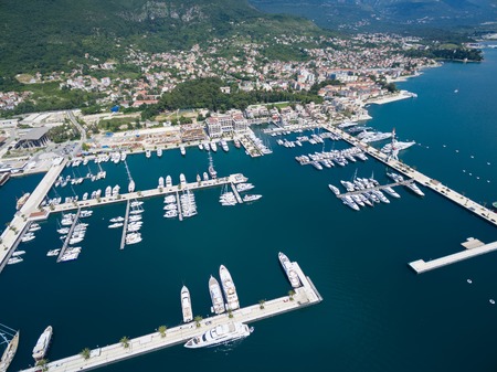 Aerial view of Porto Montenegro. Tivat city, Montenegroの写真素材