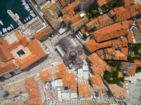 aerial view of old town Dubrovnik, Croatia.の写真素材