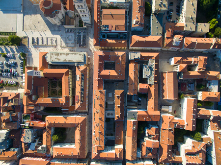 Aerial view of the old city of Zadar in Croatia.の写真素材