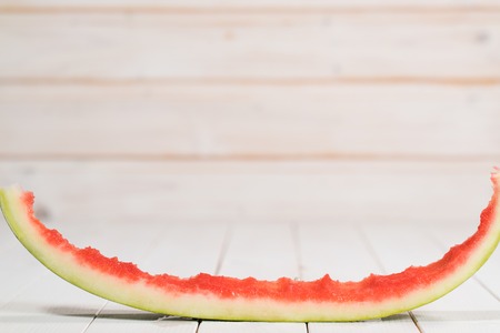 crust of watermelon on a white background