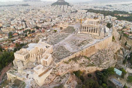 Acropolis of Athens ancient citadel in Greeceの写真素材