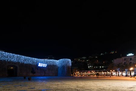 Budva, Montenegro - December 16, 2019: square near the old townのeditorial素材