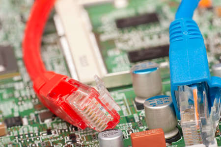 Information Technology Computer Network, Telecommunication Ethernet Cables Close-up