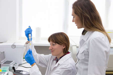 scientist working at the laboratory Portrait Limited depth of fieldの写真素材