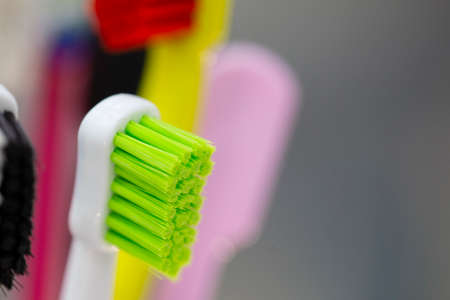 Abstract blur background image of toothbrush Close-upの写真素材