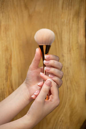 Image of beautiful hands with beautiful nails Soft focus
