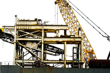 Construction scene on the west side of Manhattan, New York City.の写真素材