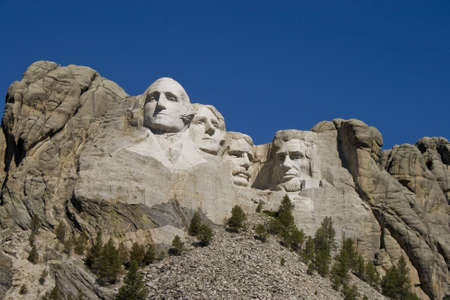 A view of Mt. Rushmore, near Keystone, South Dakota.のeditorial素材