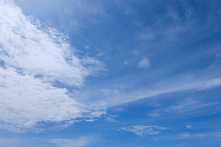 blue sky with clouds backgroundの写真素材