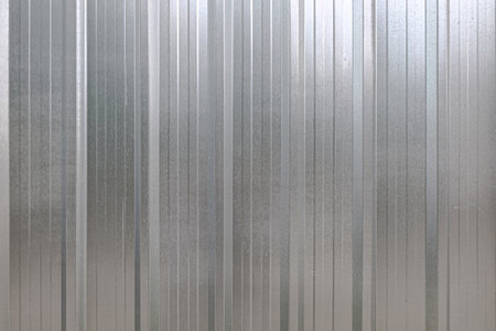 Corrugated metal sheet texture or galvanized steel sheet background.の写真素材