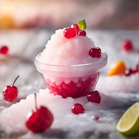 Appetizing Granita, food art. ai generativeの素材