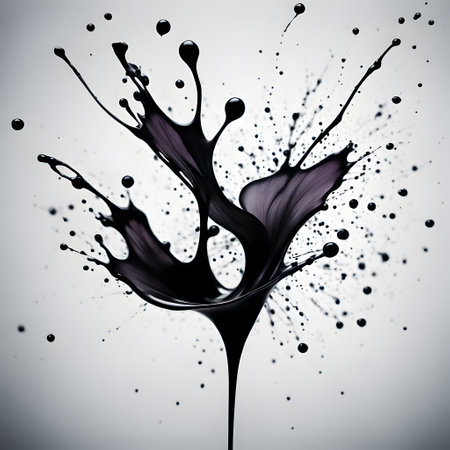 splash of ink, Isolated On white background. Ai generativeの素材