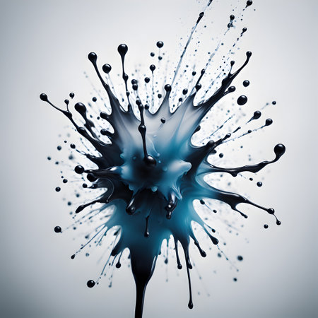 splash of ink, Isolated On white background. Ai generativeの素材