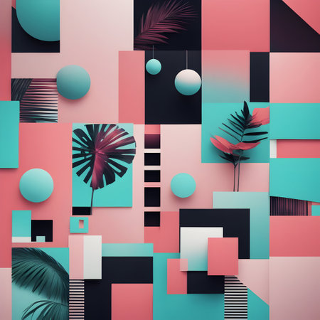 modern aesthetic background pastel pink-blue. ai generativeの素材