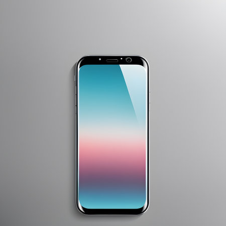 mockup smartphone isolated transparent vector. ai generativeの素材