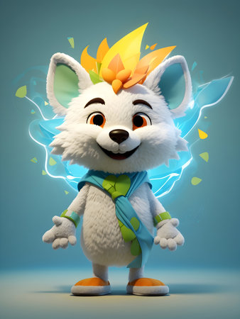 Design a lovable mascot that symbolizes the spark of clean energy. ai generativeの素材