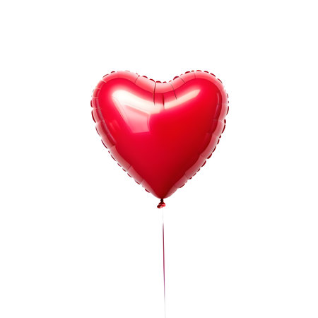 heart shape balloon isolated on transparent background. ai generativeの素材