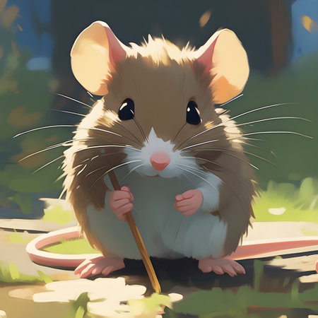 cute mouse coloring picture style, Digital painting. ai generativeの素材