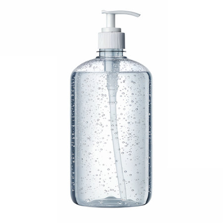 plastic squeeze wash bottle labeled distilled water, transparent backgroundの素材