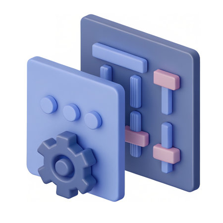 Robot settings gear with slidersの素材