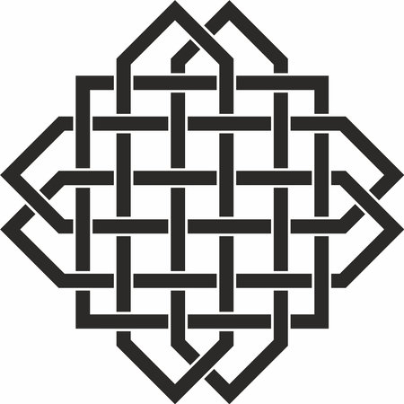Vector black monochrome Celtic knot. Ornament of ancient European peoples. The sign and symbol of the Irish, Scots, Britons, Franks.のイラスト素材