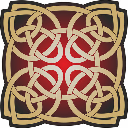 Vector black monochrome Celtic knot. Ornament of ancient European peoples. The sign and symbol of the Irish, Scots, Britons, Franks.のイラスト素材