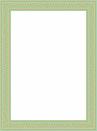 Vector gold with green square classic byzantine ornament. Rectangle, border, Ancient Greece, Eastern Roman Empire frame. Decoration of the Russian Orthodox Churchのイラスト素材