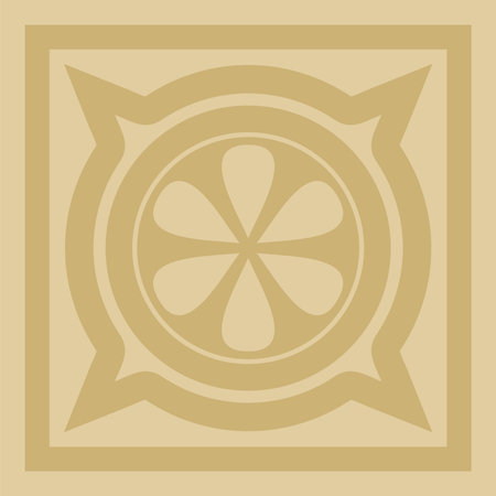 Vector gold ancient Roman ornament elements. Classic European parts of patterns. Lili and Krovnsのイラスト素材