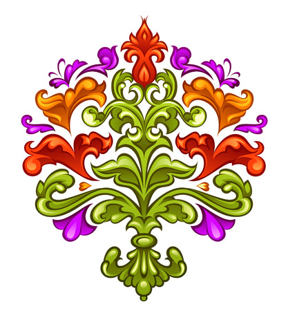 Baroque floral のイラスト素材