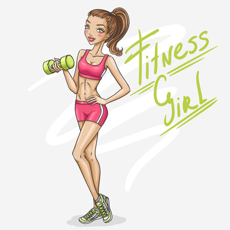 Fitness girlのイラスト素材