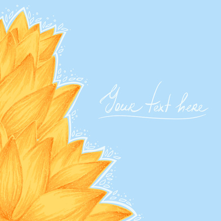 Beautiful flower greeting card design. Vector illustration.のイラスト素材