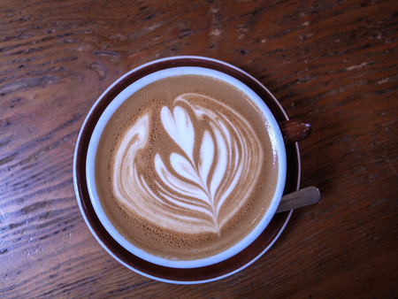 coffee latte artの写真素材