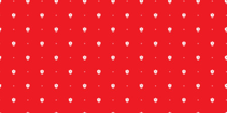 Seamless pattern with white light bulbs on red background. Vector illustration.のイラスト素材