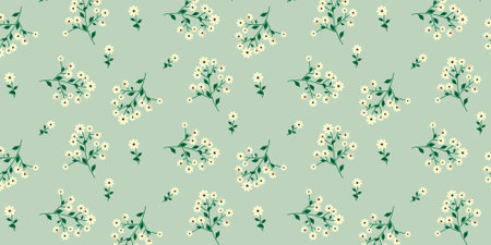 Beautiful abstract floral background. Suitable for fabric, bikini, outfit and scrapbook or decor. Fill pattern on swatchesのイラスト素材