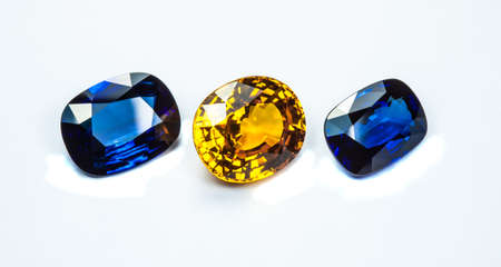 the topaz and blue sapphiresの写真素材