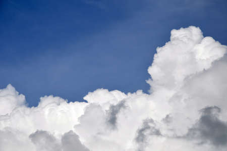 White cloud in blue sky ,  background の写真素材