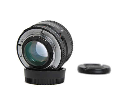 Camera lens  white background