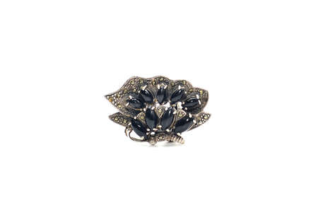brooch in the shape of a butterfly on a white background