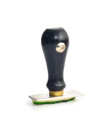 Rubber Stamp on White Background