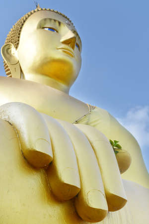 Finger of Buddha statueの写真素材