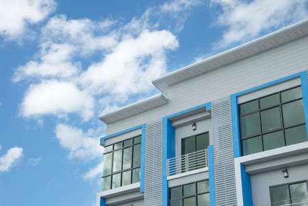 Exterior of modern private houseの写真素材