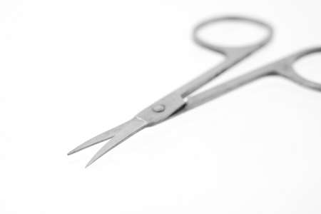 little scissors isolated on white backgroundの写真素材